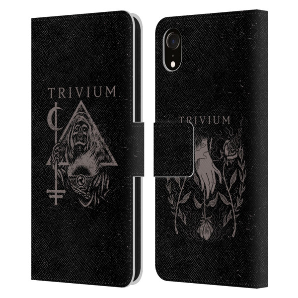 Trivium Graphics Reaper Triangle Leather Book Wallet Case Cover For Apple iPhone XR