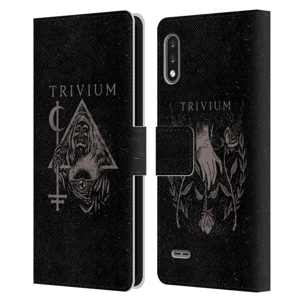 Trivium Graphics Reaper Triangle Leather Book Wallet Case Cover For LG K22