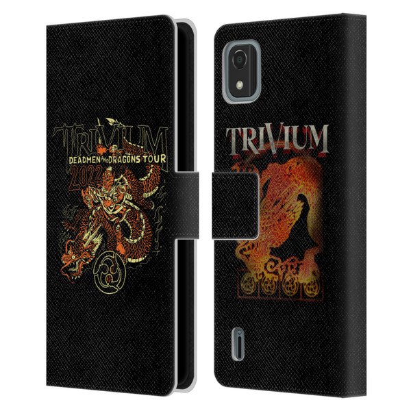 Trivium Graphics Deadmen And Dragons Leather Book Wallet Case Cover For Nokia C2 2nd Edition