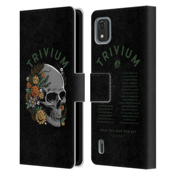 Trivium Graphics Skelly Flower Leather Book Wallet Case Cover For Nokia C2 2nd Edition