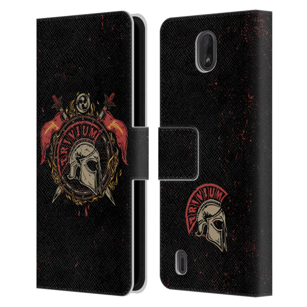 Trivium Graphics Knight Helmet Leather Book Wallet Case Cover For Nokia C01 Plus/C1 2nd Edition