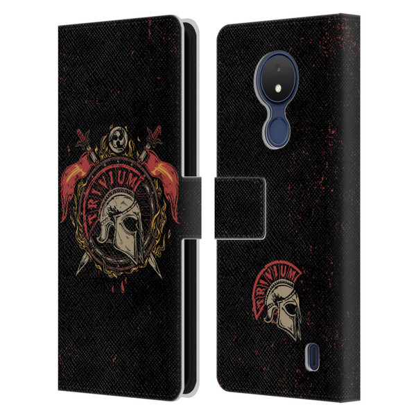 Trivium Graphics Knight Helmet Leather Book Wallet Case Cover For Nokia C21