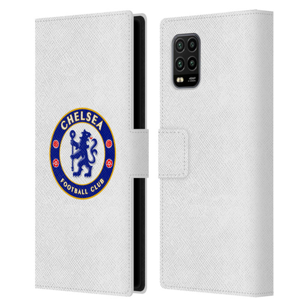 Chelsea Football Club Crest Plain White Leather Book Wallet Case Cover For Xiaomi Mi 10 Lite 5G