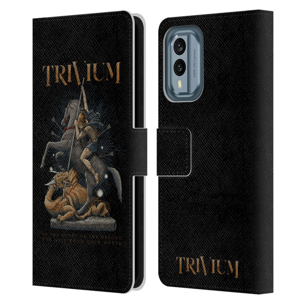 Trivium Graphics Dragon Slayer Leather Book Wallet Case Cover For Nokia X30