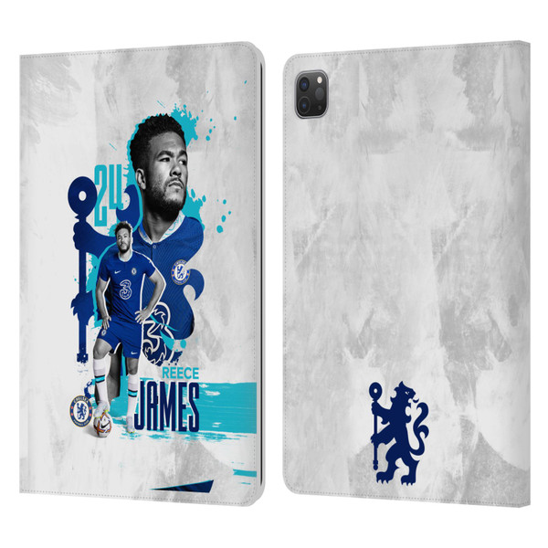 Chelsea Football Club 2022/23 First Team Reece James Leather Book Wallet Case Cover For Apple iPad Pro 11 2020 / 2021 / 2022