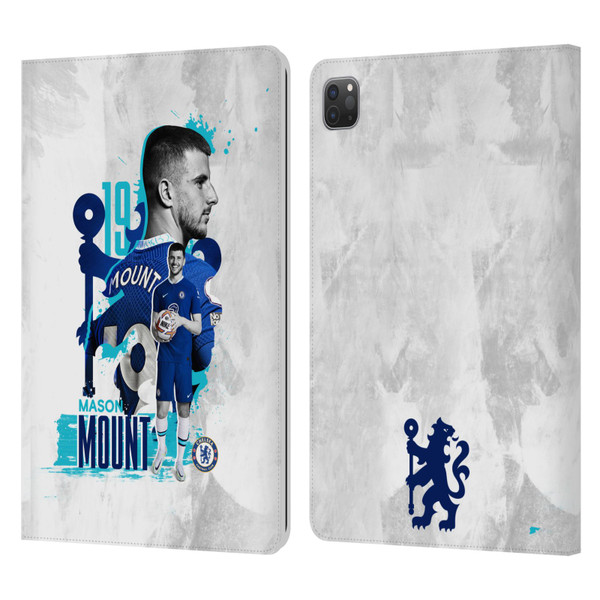 Chelsea Football Club 2022/23 First Team Mason Mount Leather Book Wallet Case Cover For Apple iPad Pro 11 2020 / 2021 / 2022