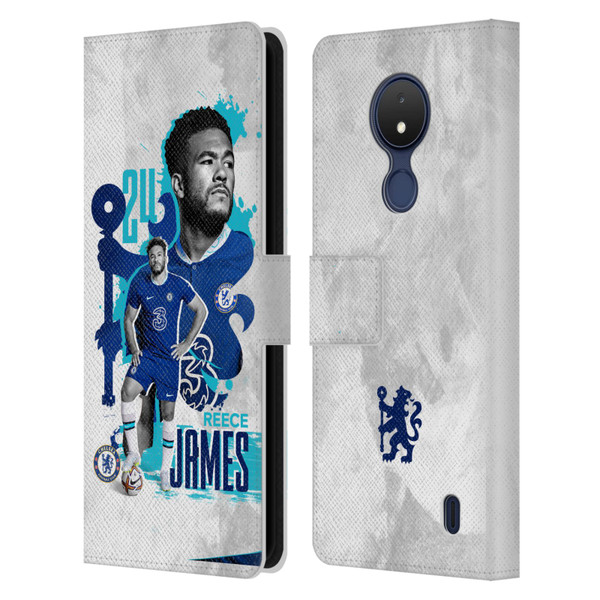 Chelsea Football Club 2022/23 First Team Reece James Leather Book Wallet Case Cover For Nokia C21