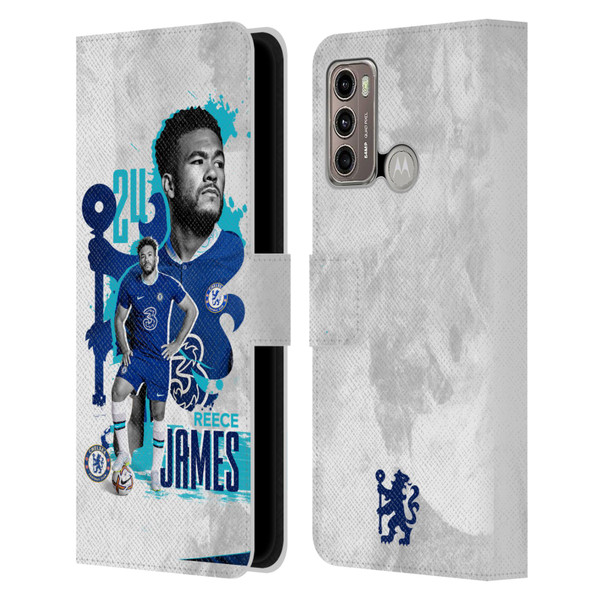 Chelsea Football Club 2022/23 First Team Reece James Leather Book Wallet Case Cover For Motorola Moto G60 / Moto G40 Fusion