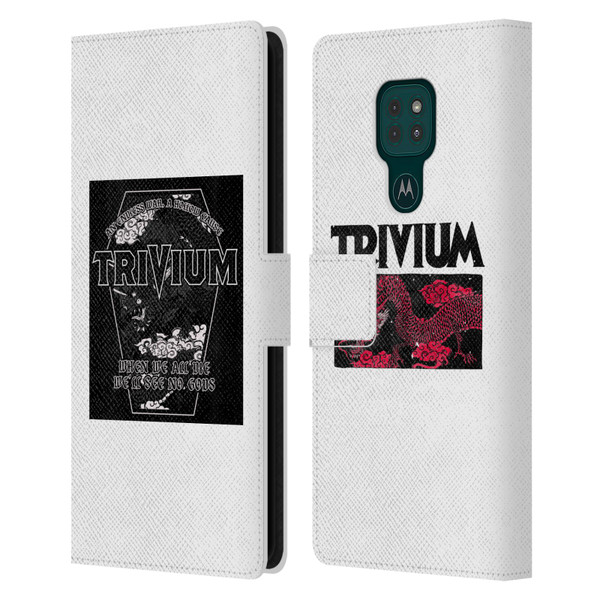 Trivium Graphics Double Dragons Leather Book Wallet Case Cover For Motorola Moto G9 Play