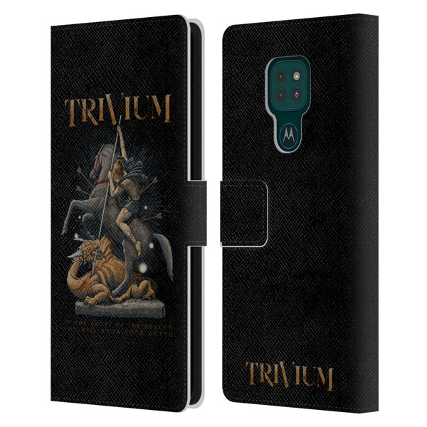 Trivium Graphics Dragon Slayer Leather Book Wallet Case Cover For Motorola Moto G9 Play