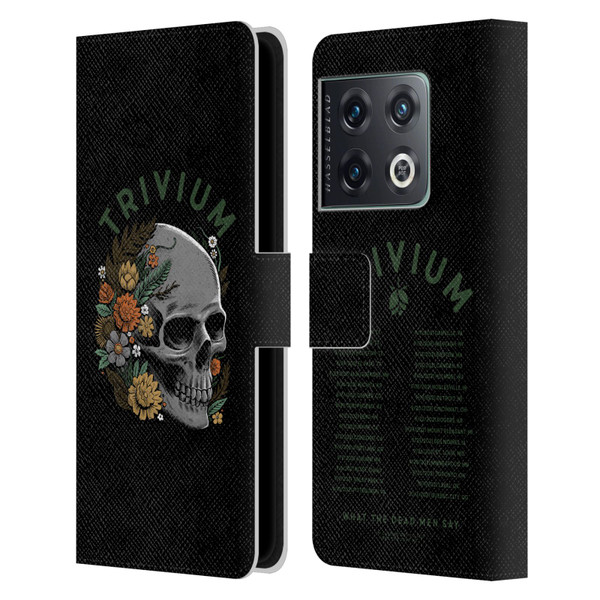 Trivium Graphics Skelly Flower Leather Book Wallet Case Cover For OnePlus 10 Pro