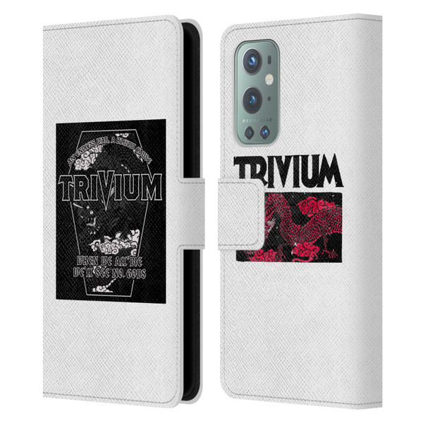 Trivium Graphics Double Dragons Leather Book Wallet Case Cover For OnePlus 9