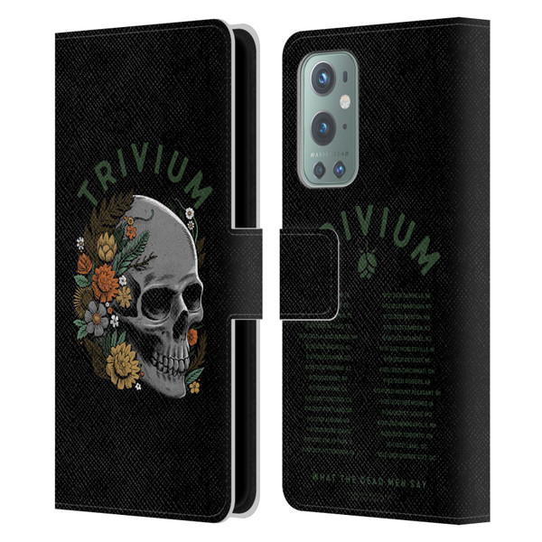 Trivium Graphics Skelly Flower Leather Book Wallet Case Cover For OnePlus 9
