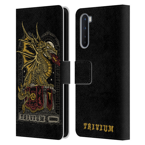 Trivium Graphics Big Dragon Leather Book Wallet Case Cover For OnePlus Nord 5G
