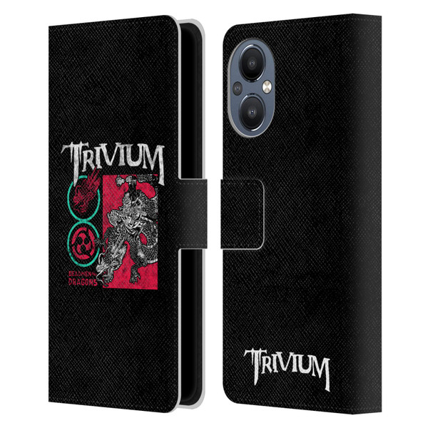 Trivium Graphics Deadmen And Dragons Date Leather Book Wallet Case Cover For OnePlus Nord N20 5G