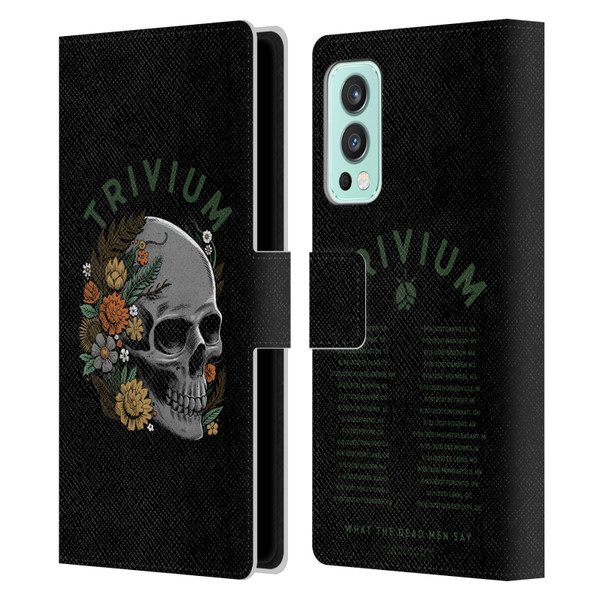 Trivium Graphics Skelly Flower Leather Book Wallet Case Cover For OnePlus Nord 2 5G