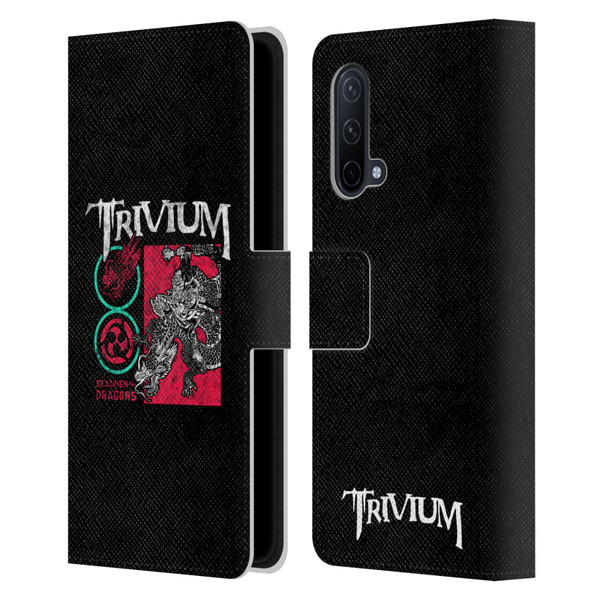 Trivium Graphics Deadmen And Dragons Date Leather Book Wallet Case Cover For OnePlus Nord CE 5G