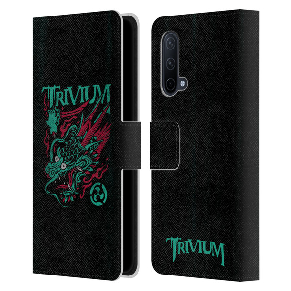 Trivium Graphics Screaming Dragon Leather Book Wallet Case Cover For OnePlus Nord CE 5G