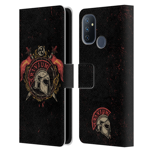 Trivium Graphics Knight Helmet Leather Book Wallet Case Cover For OnePlus Nord N100