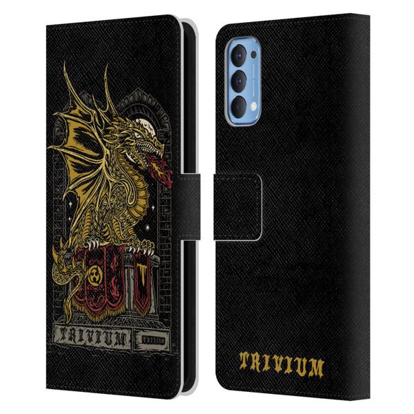 Trivium Graphics Big Dragon Leather Book Wallet Case Cover For OPPO Reno 4 5G