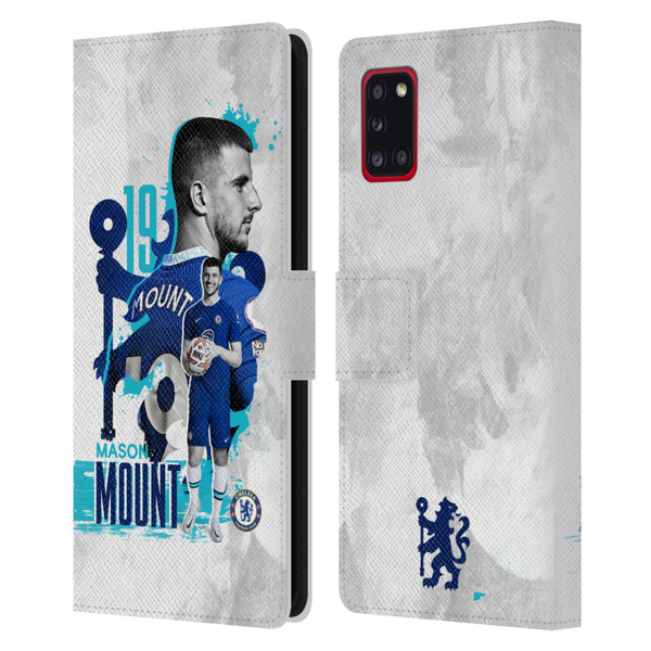Chelsea Football Club 2022/23 First Team Mason Mount Leather Book Wallet Case Cover For Samsung Galaxy A31 (2020)