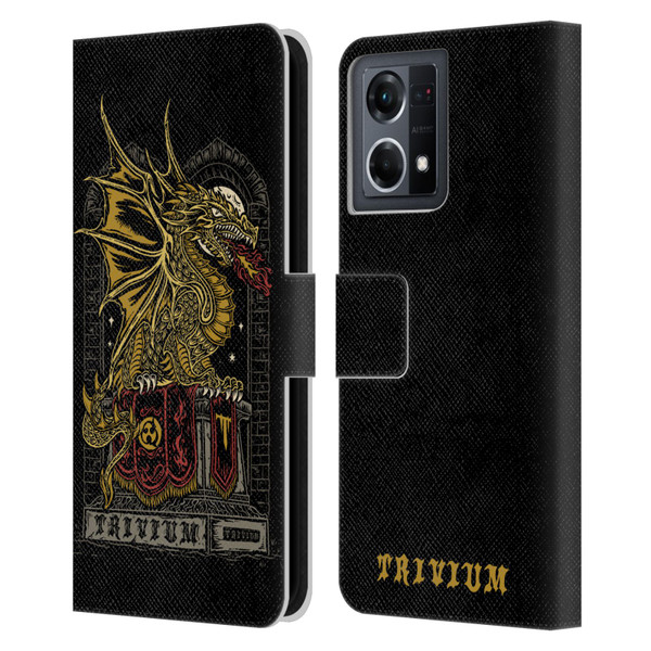 Trivium Graphics Big Dragon Leather Book Wallet Case Cover For OPPO Reno8 4G
