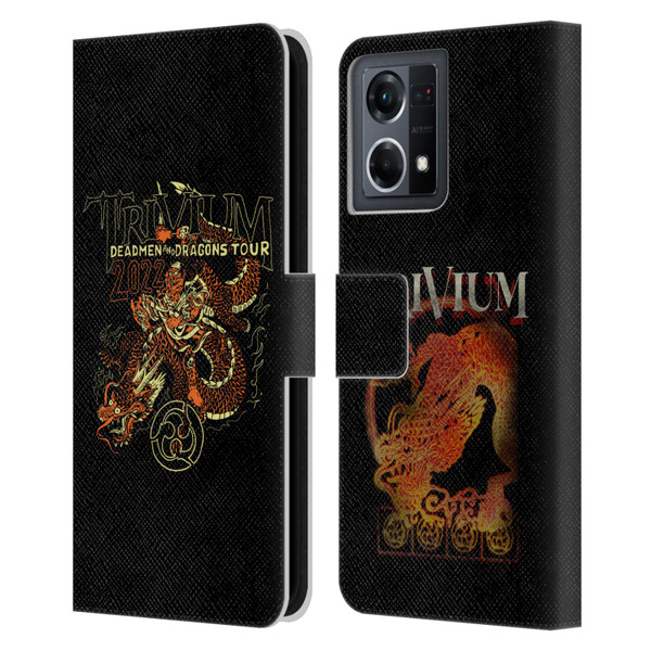 Trivium Graphics Deadmen And Dragons Leather Book Wallet Case Cover For OPPO Reno8 4G