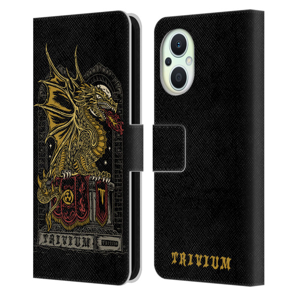 Trivium Graphics Big Dragon Leather Book Wallet Case Cover For OPPO Reno8 Lite