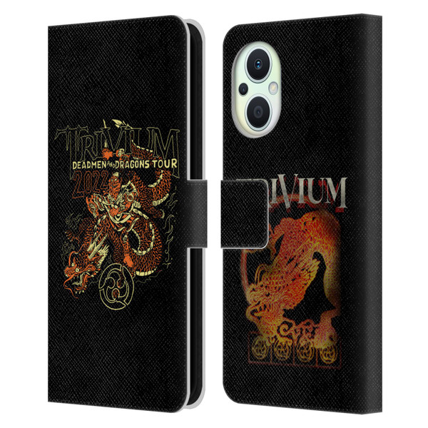 Trivium Graphics Deadmen And Dragons Leather Book Wallet Case Cover For OPPO Reno8 Lite