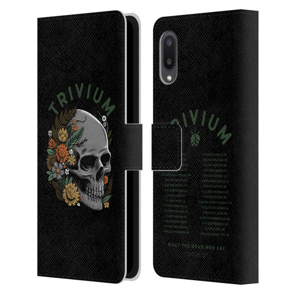 Trivium Graphics Skelly Flower Leather Book Wallet Case Cover For Samsung Galaxy A02/M02 (2021)