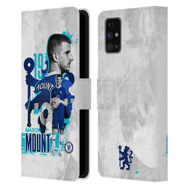 Chelsea Football Club 2022/23 First Team Mason Mount Leather Book Wallet Case Cover For Samsung Galaxy M31s (2020)