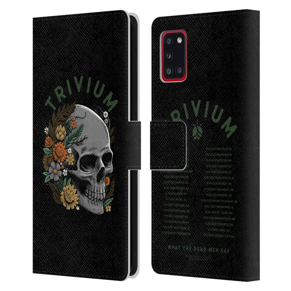 Trivium Graphics Skelly Flower Leather Book Wallet Case Cover For Samsung Galaxy A31 (2020)
