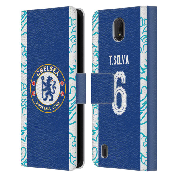 Chelsea Football Club 2022/23 Players Home Kit Thiago Silva Leather Book Wallet Case Cover For Nokia C01 Plus/C1 2nd Edition