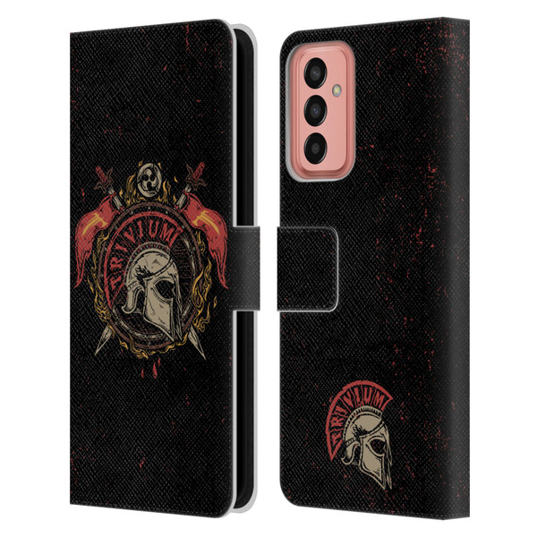 Trivium Graphics Knight Helmet Leather Book Wallet Case Cover For Samsung Galaxy M13 (2022)