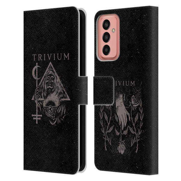 Trivium Graphics Reaper Triangle Leather Book Wallet Case Cover For Samsung Galaxy M13 (2022)
