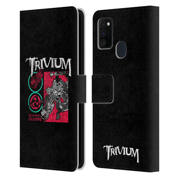 Trivium Graphics Deadmen And Dragons Date Leather Book Wallet Case Cover For Samsung Galaxy M30s (2019)/M21 (2020)