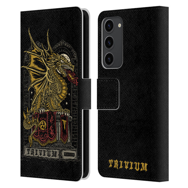 Trivium Graphics Big Dragon Leather Book Wallet Case Cover For Samsung Galaxy S23+ 5G