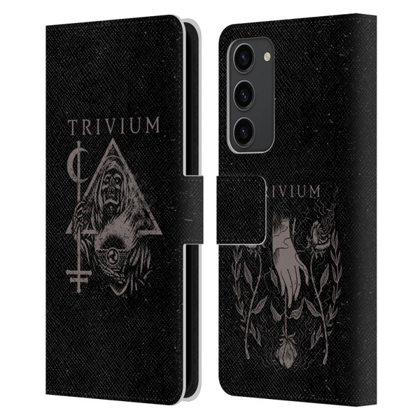 Trivium Graphics Reaper Triangle Leather Book Wallet Case Cover For Samsung Galaxy S23+ 5G