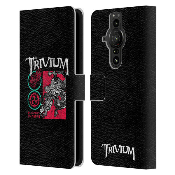 Trivium Graphics Deadmen And Dragons Date Leather Book Wallet Case Cover For Sony Xperia Pro-I
