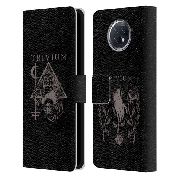 Trivium Graphics Reaper Triangle Leather Book Wallet Case Cover For Xiaomi Redmi Note 9T 5G