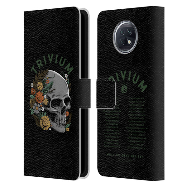 Trivium Graphics Skelly Flower Leather Book Wallet Case Cover For Xiaomi Redmi Note 9T 5G