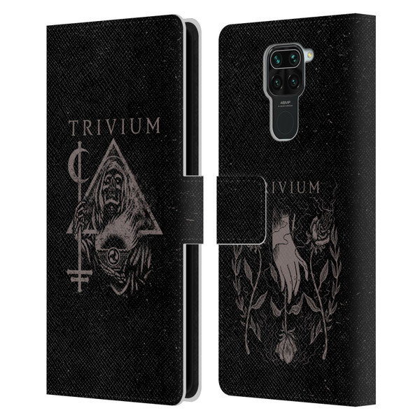 Trivium Graphics Reaper Triangle Leather Book Wallet Case Cover For Xiaomi Redmi Note 9 / Redmi 10X 4G