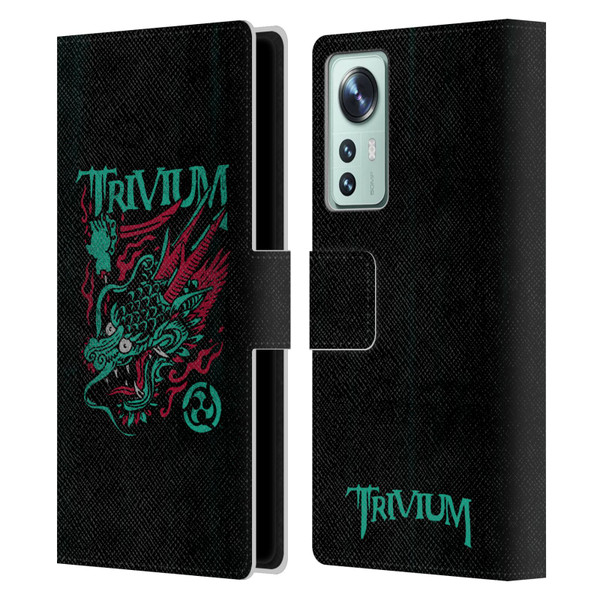 Trivium Graphics Screaming Dragon Leather Book Wallet Case Cover For Xiaomi 12