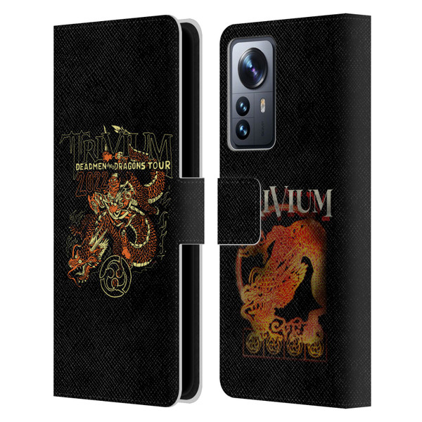 Trivium Graphics Deadmen And Dragons Leather Book Wallet Case Cover For Xiaomi 12 Pro