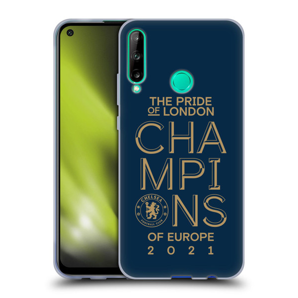 Chelsea Football Club 2021 Champions The Pride Of London Soft Gel Case for Huawei P40 lite E