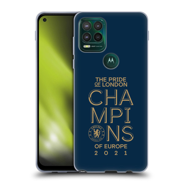 Chelsea Football Club 2021 Champions The Pride Of London Soft Gel Case for Motorola Moto G Stylus 5G 2021