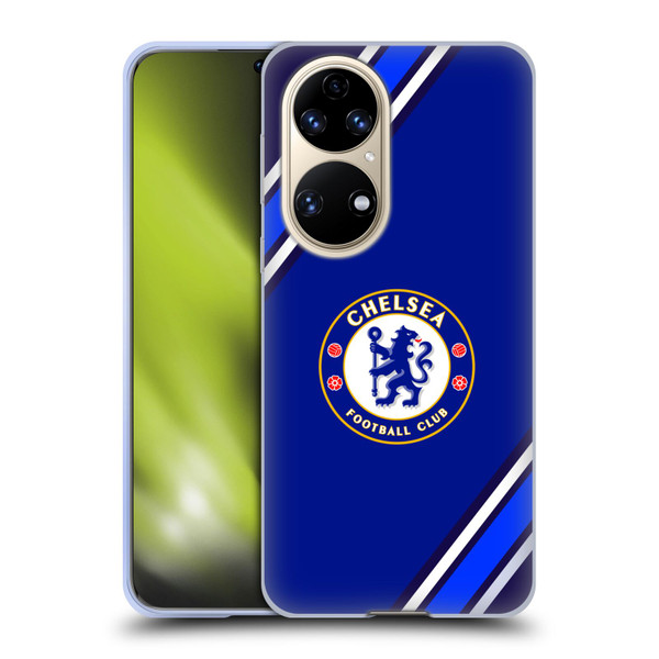 Chelsea Football Club Crest Stripes Soft Gel Case for Huawei P50