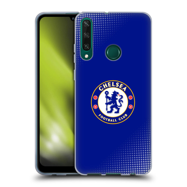 Chelsea Football Club Crest Halftone Soft Gel Case for Huawei Y6p