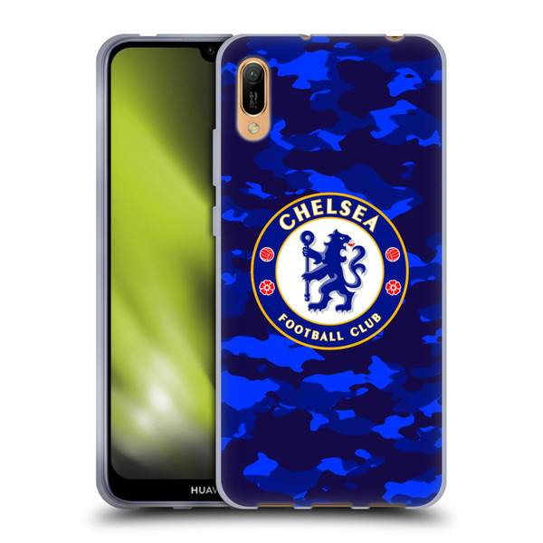 Chelsea Football Club Crest Camouflage Soft Gel Case for Huawei Y6 Pro (2019)