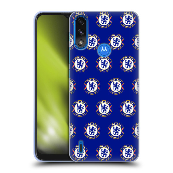 Chelsea Football Club Crest Pattern Soft Gel Case for Motorola Moto E7 Power / Moto E7i Power